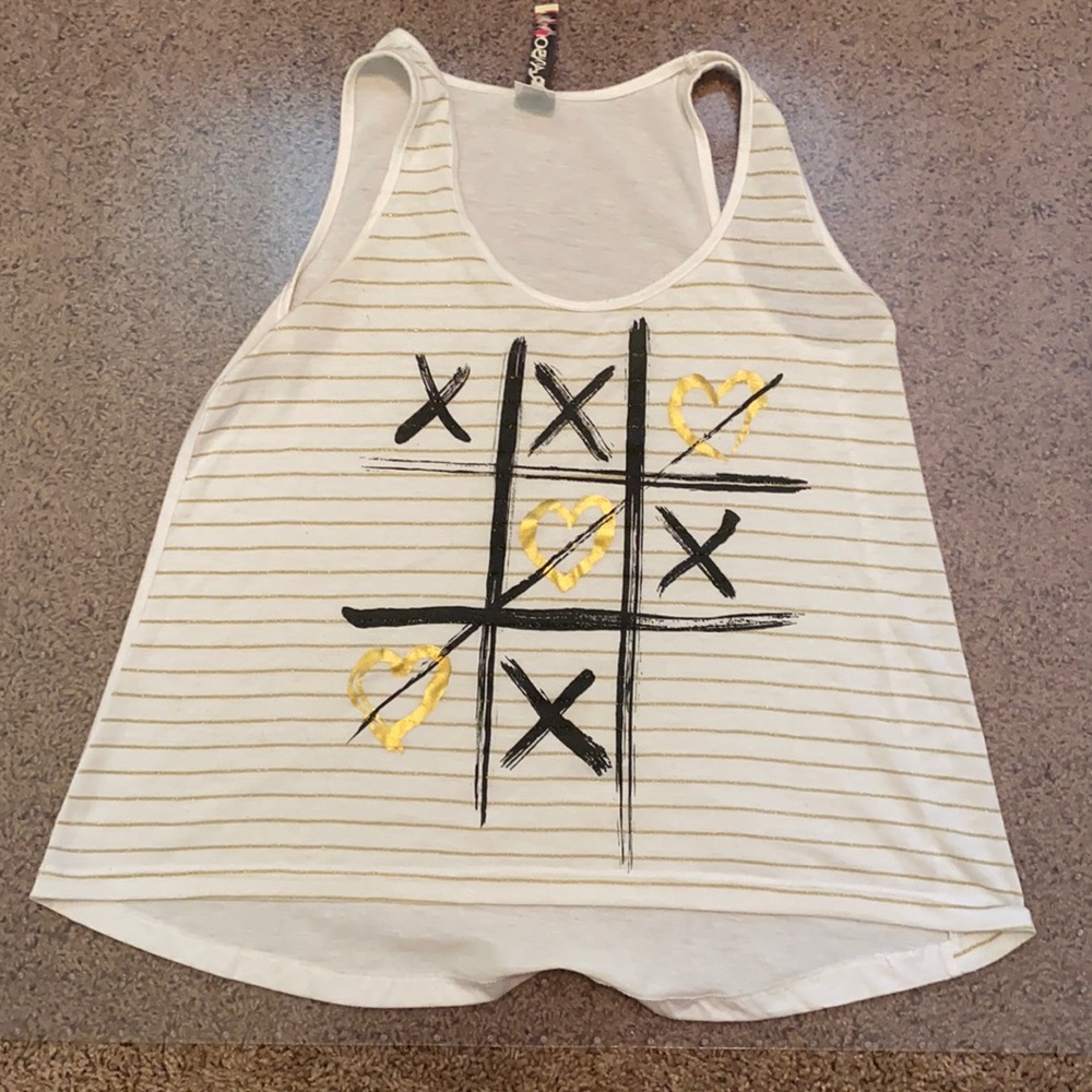 Tic tac toe heart tank top